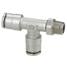 Brass Push to Connect Fittings Male Run Tee