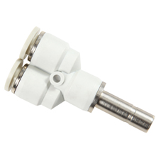 White Push in Fittings Plug-in Y Reducer