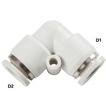 White Push in Fittings Unequal Union Elbow Reducer