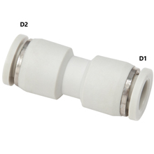 White Push in Fittings Straight Union Reducer