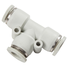 White Push in Fittings Equal Union Tee