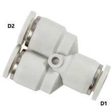 White Push in Fittings Unequal Union Y Reducer