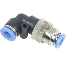 Push in Fitting 10mm O.D Tubing 90° Bulkhead Union Connector