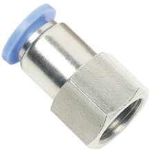 Push in Fitting 10mm O.D Tubing, R, PT, BSPT 1/8 Female Straight Connector