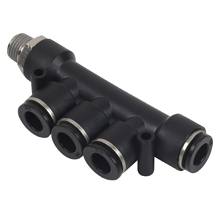 PKB Male Triple Branch NPT Thread Push to Connect Fittings
