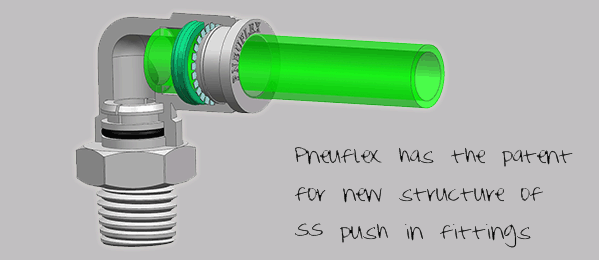 structure of stainless steel push to connect fittings