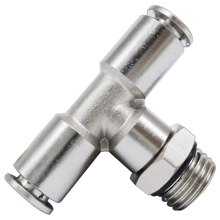 G, BSP, BSPP Thread Brass Push to Connect Fittings with O-ring Male Branch Tee