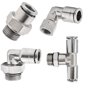 G, BSP, BSPP Thread Brass Push to Connect Fittings with O-ring