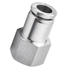 Female Straight 12mm Tubing, BSPP, G 1/4 Stainless Steel Push to Connect Fitting