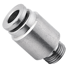 Hexagon Socket Head Male Connector 5/32" Tubing, BSPP, G 1/4 Stainless Steel Push to Connect Fitting
