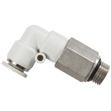 G, BSP, BSPP Thread White Push in Fittings with O-ring Extended Male Elbow Swivel