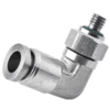 90 Degree Male Elbow 1/4" Tubing, M5 x 0.8 Stainless Steel Push in Fitting