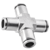Equal Cross 6mm O.D Tubing Stainless Steel Push in Fitting