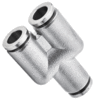 Equal Union Y 3/8" Tubing Stainless Steel Push in Fitting