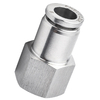 Female Inline Connector 16mm Tubing, R, BSPT 1/4 Inox One Touch Fitting