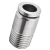 Hexagon Socket Head Male Connector 3/8" Tubing, R, PT, BSPT 1/8 Stainless Steel Push in Fitting