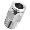 Male Straight Connector 3/8" Tubing, R, PT, BSPT 3/8 Stainless Steel Push in Fitting