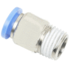Internal Hex Male Connector 1/2" Tubing, R, PT, BSPT 1/2 Push in Fitting