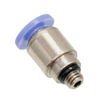 Internal Hex Round Male Connector 5/32" Tubing, M6 x 1 Push in Fitting