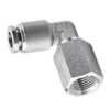 Swivel Female Elbow 12mm Tubing, R, BSPT 3/8 Stainless Steel Push in Fitting