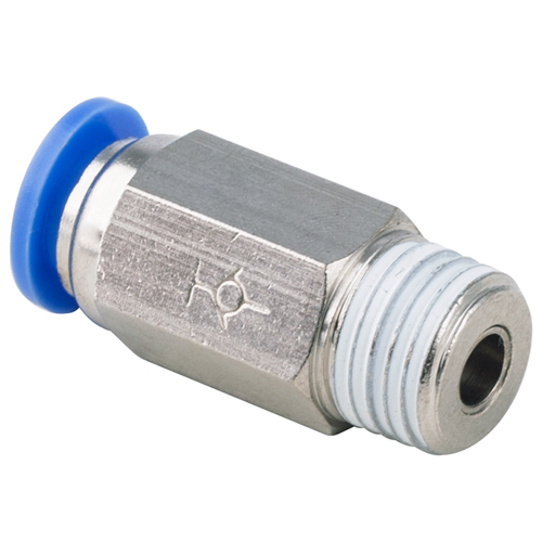 Check Valve Male Straight 8mm Tubing OD to R, BSPT 1/4 Thread