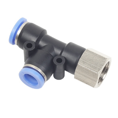 PDF-G BSPP, G Thread Female Run Tee One Touch Tube Fitting