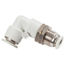 White Push in Fittings Equal Bulkhead Union Elbow