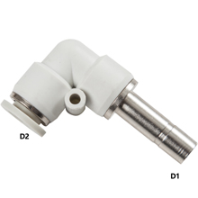 White Push in Fittings Plug-in Reducer Elbow