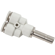 White Push in Fittings Plug-in Y