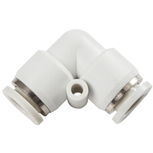 White Push in Fittings Equal Union Elbow