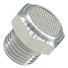 SSFM N06 | 3/4 NPT Flat Stainless Steel Silencer with Wire Net
