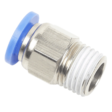 Hex Male Straight 1/4" Tubing, R, PT, BSPT 3/8 Push in Fitting