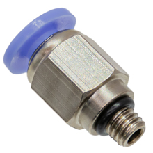 Male Straight Connector 5/32" Tubing, M5 x 0.8 Push in Fitting