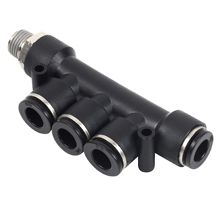 PKD Triple Male Branch Reducer NPT Thread Push to Connect Fittings