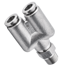 Male Y Swivel Stainless Steel Push to Connect Fitting