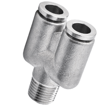 Male Y Stainless Steel Push to Connect Fitting