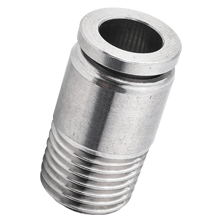 Hexagon Socket Head Male Connector 16mm Tubing, 1/2 NPT Stainless Steel Push to Connect Fitting