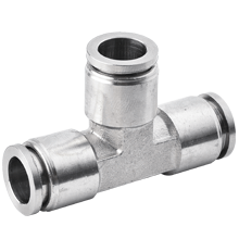 Equal Union Tee 1/2" Tubing Stainless Steel Push in Fitting