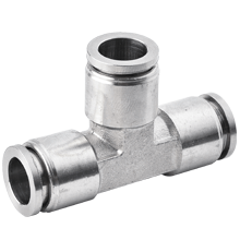 Union Tee Connector 5/32" Tubing Stainless Steel Push in Fitting