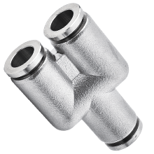 Equal Y Connector 12mm O.D Tubing Stainless Steel Push in Fitting