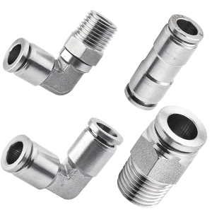 Stainless Steel Push to Connect Fittings (PT, R, BSPT Thread)